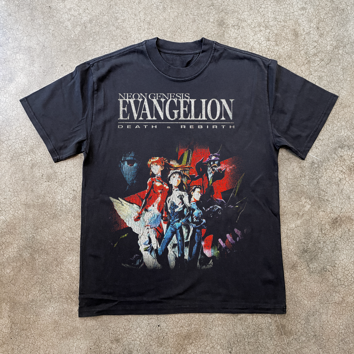 97 Neon Genesis Evangelion Death & Rebirth Black T-Shirt product image 1