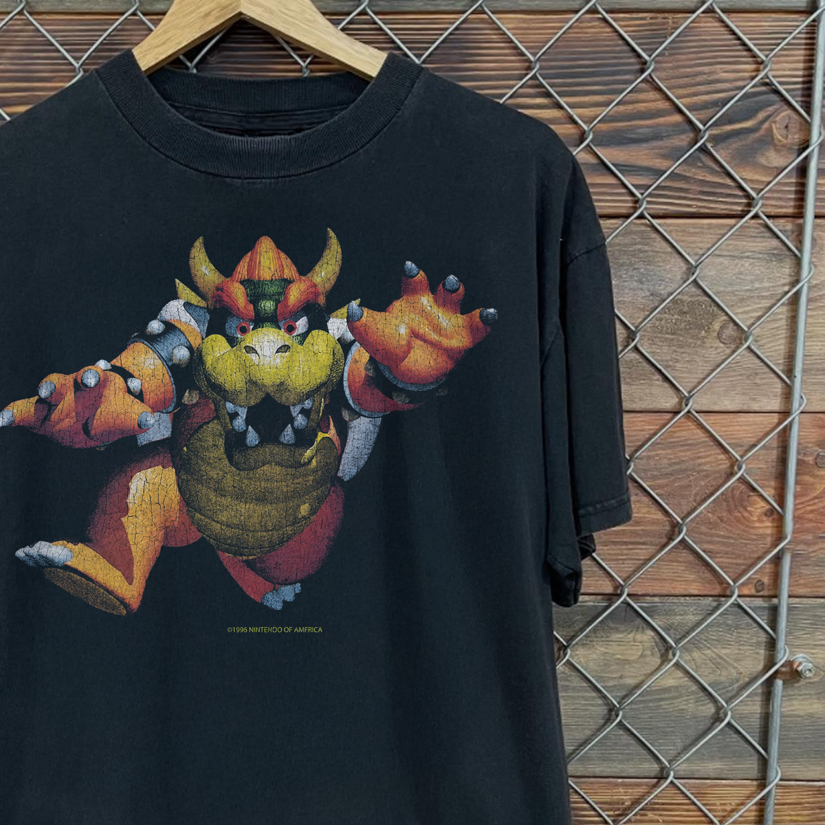 1996 Bowser 'Rare N64 Promo' Washed Black T-Shirt product image 2