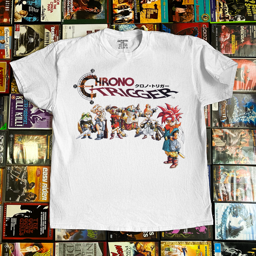Retro 'Chrono Trigger' Washed White T-Shirt product image 1