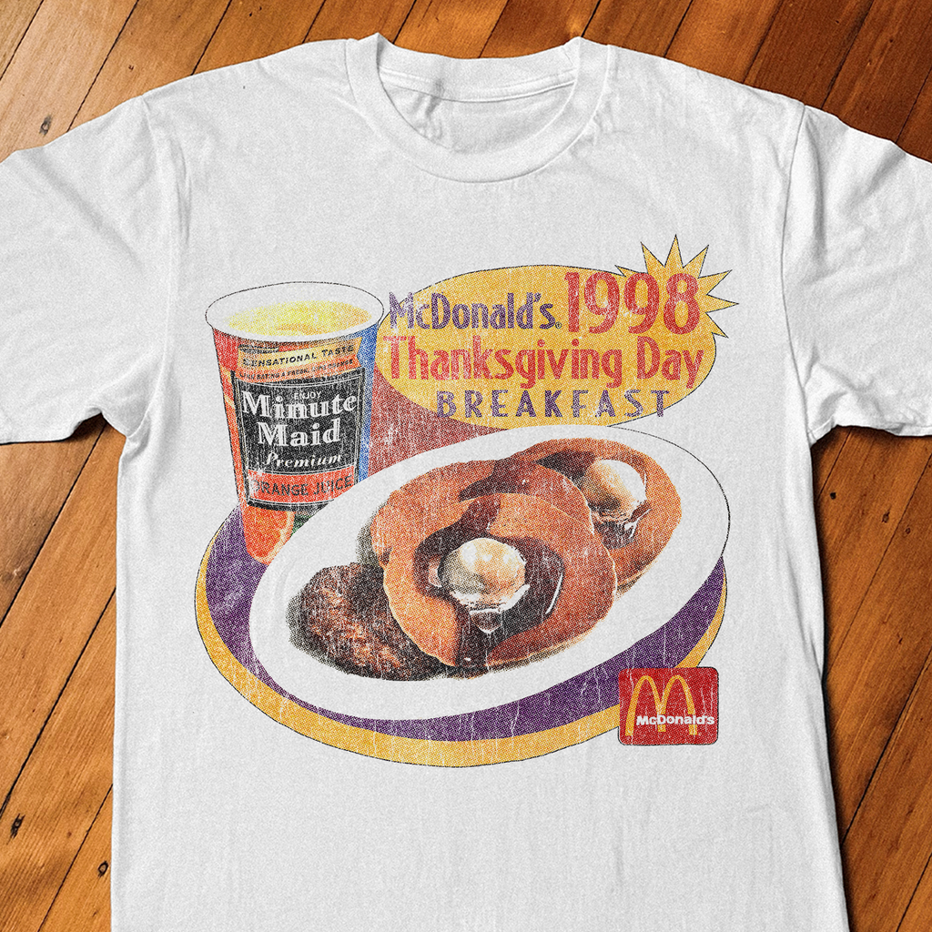1998 Thanksgiving Breakfast Promo White Vintage Wash T-Shirt product image 2