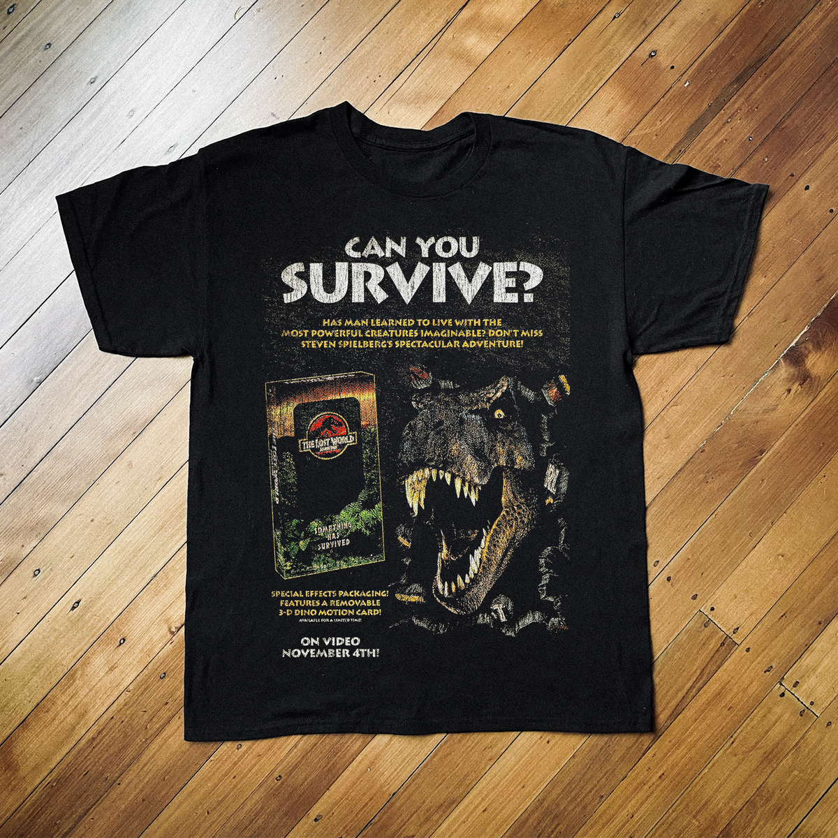 The Lost World Jurassic Park Promo Black T-Shirt product image 1