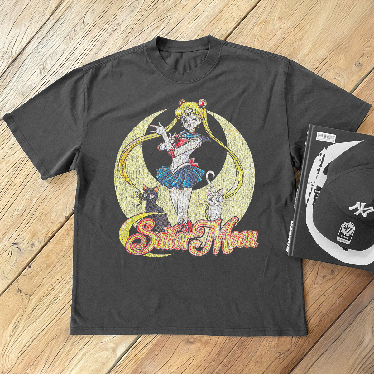 92 Sailor Moon Black T-Shirt product image 1