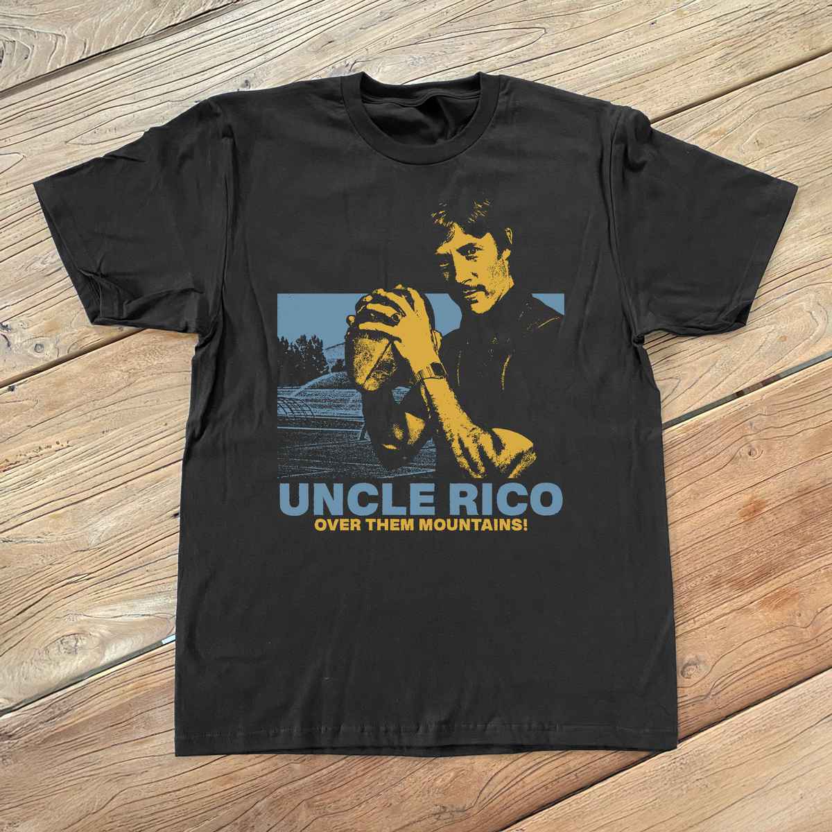 Uncle Rico X Napoleon Dynamite Promo Black T-Shirt product image 1