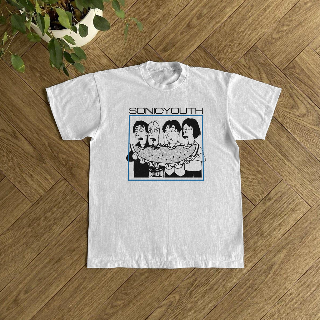 Sonic Youth 'Watermelon' Springfield Vintage White Tee product image 1