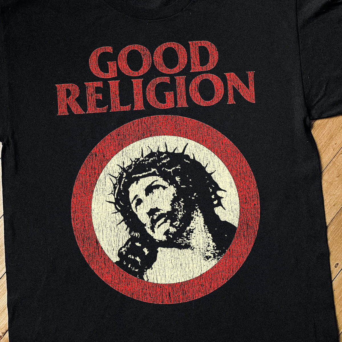 Good Religion Parody Black T-Shirt product image 2