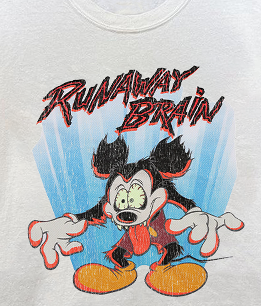 Runaway Brain Vintage White T-Shirt product image 2
