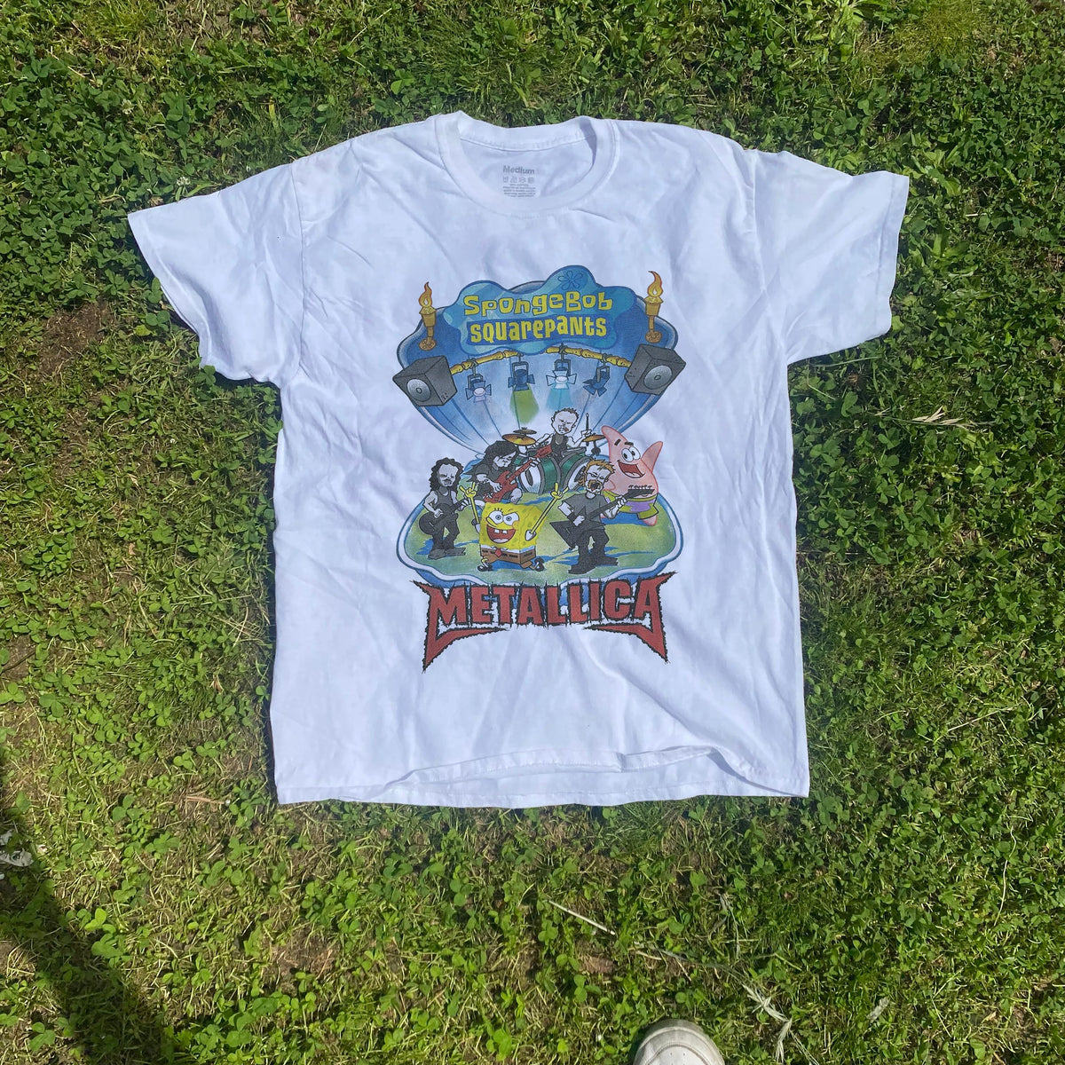 Spongebob X Metallica Washed White Tee product image 1