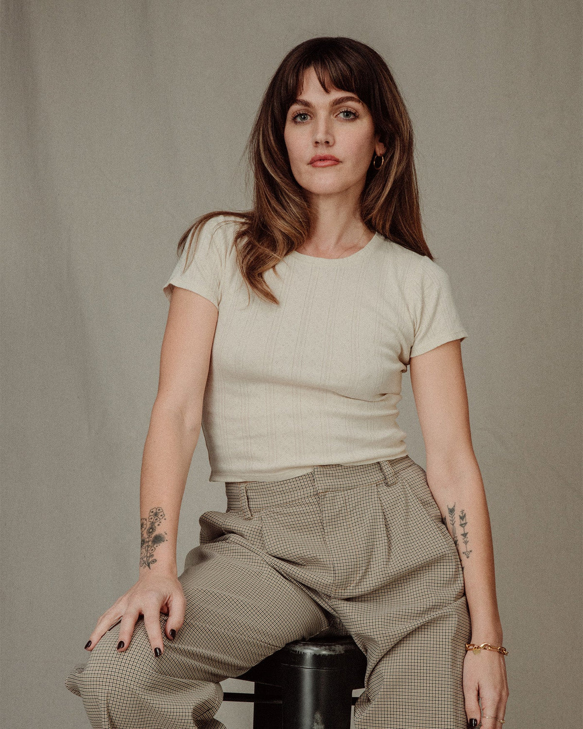 Womens Pointelle Short Sleeve Tee product image 2