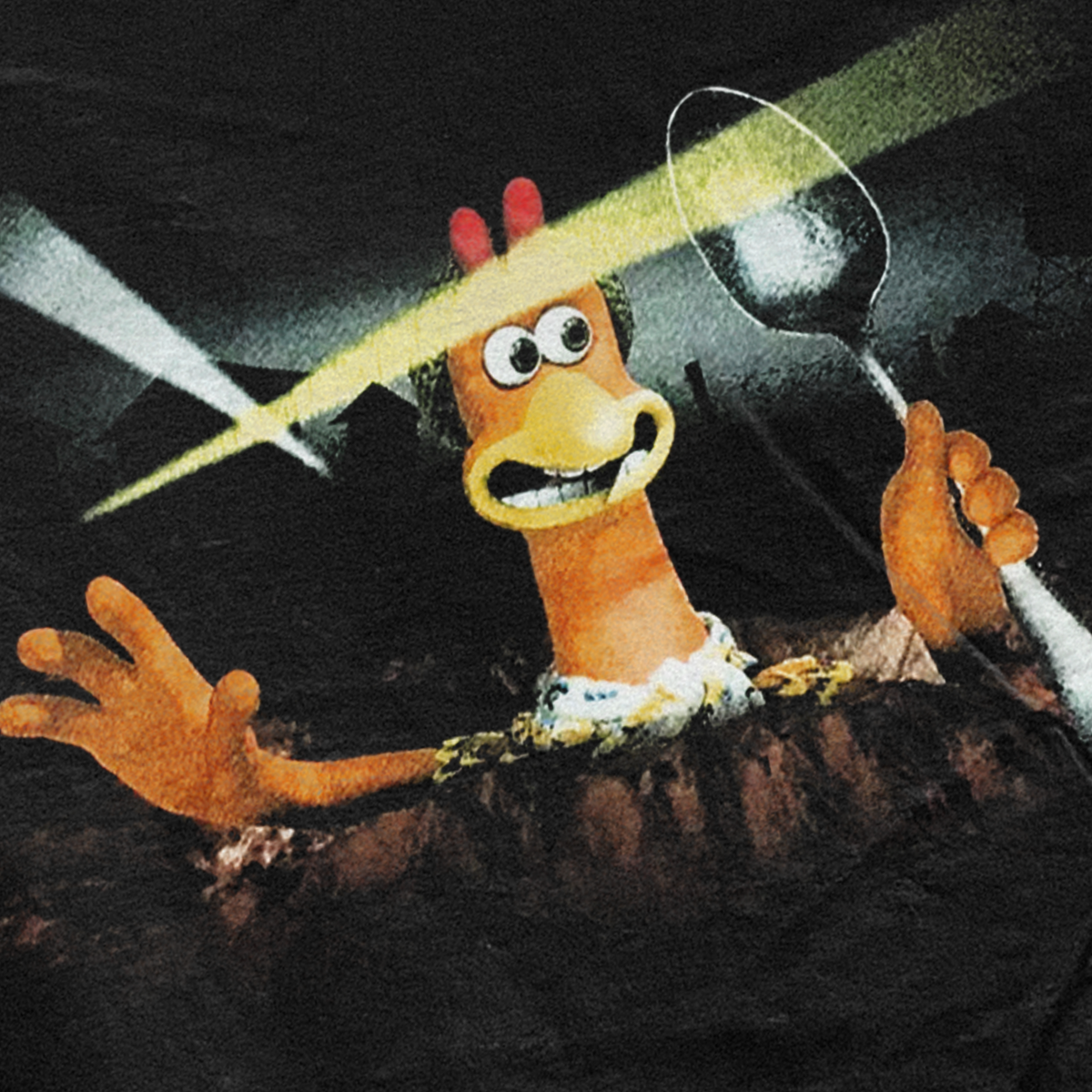 2000 Promo 'Chicken Run' Tunnel Black T-Shirt product image 2