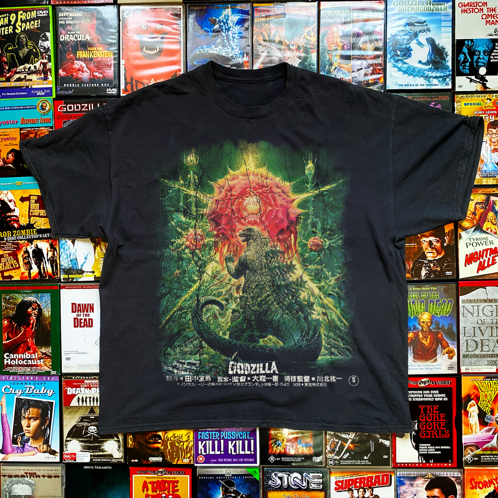 Vintage 'Godzilla Vs Biolante' 1989 Washed Black T-Shirt product image 1