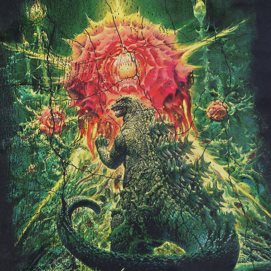 Vintage 'Godzilla Vs Biolante' 1989 Washed Black T-Shirt product image 2