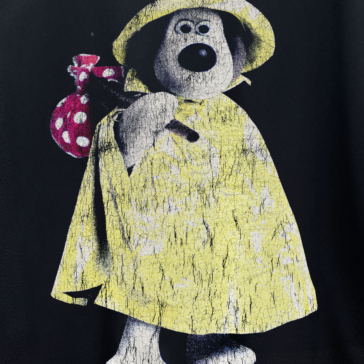 Rare 1989 'Wallace And Gromit' Raincoat Black T-Shirt product image 2