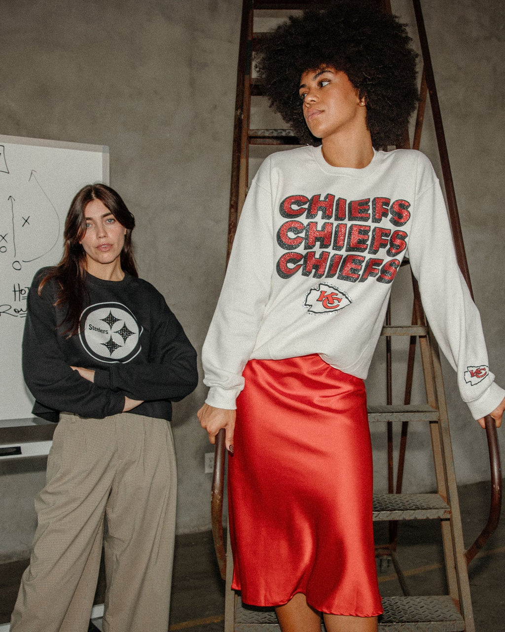 Women's Pittsburgh Steelers Bling Flea Market Crop Fleece product image 4