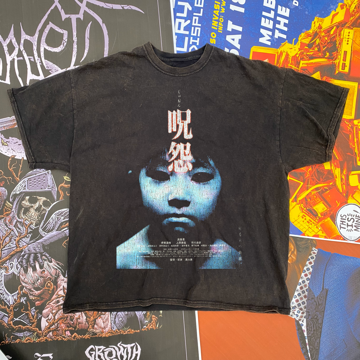 Ju-On The Grudge Promo Vintage Black T-Shirt product image 1