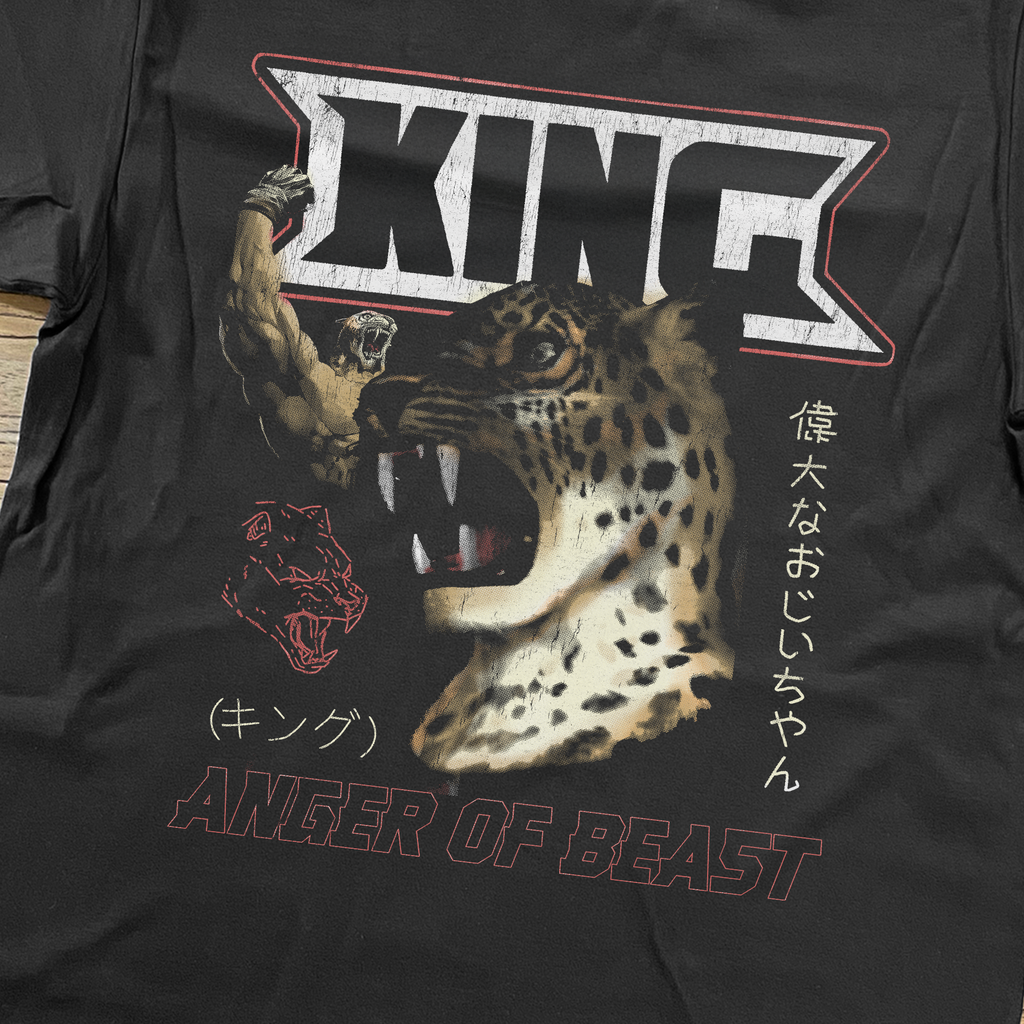 Anger King Black Vintage T-Shirt product image 2