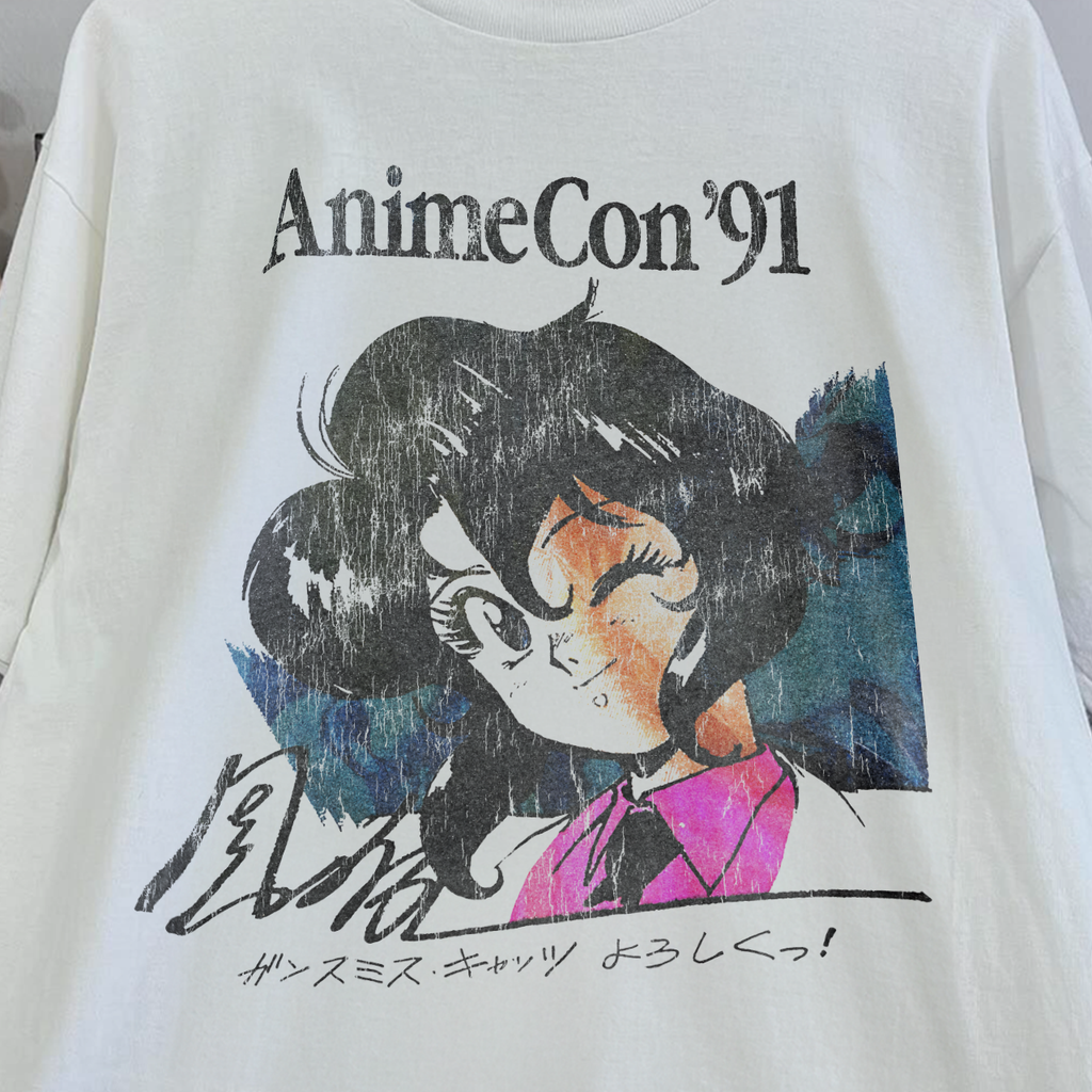 1991 Animecon Promo Rare Washed White T-Shirt product image 2