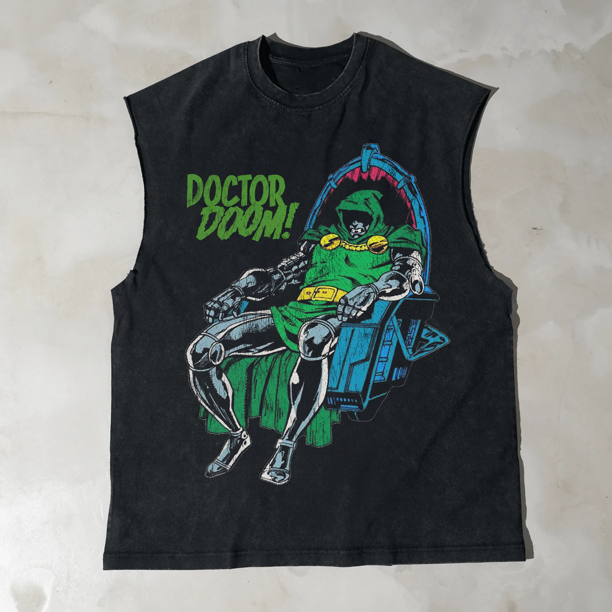 Dr. Doom' Cut-Off Black Tee product image 1