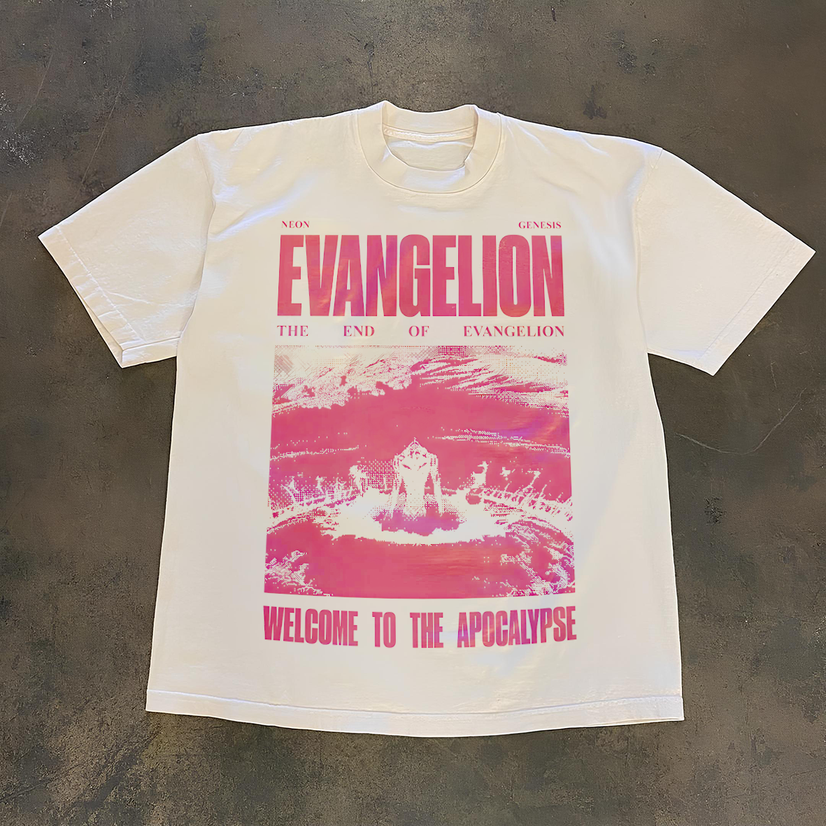 Evangelion Welcome To The Apocalypse White Tee product image 2