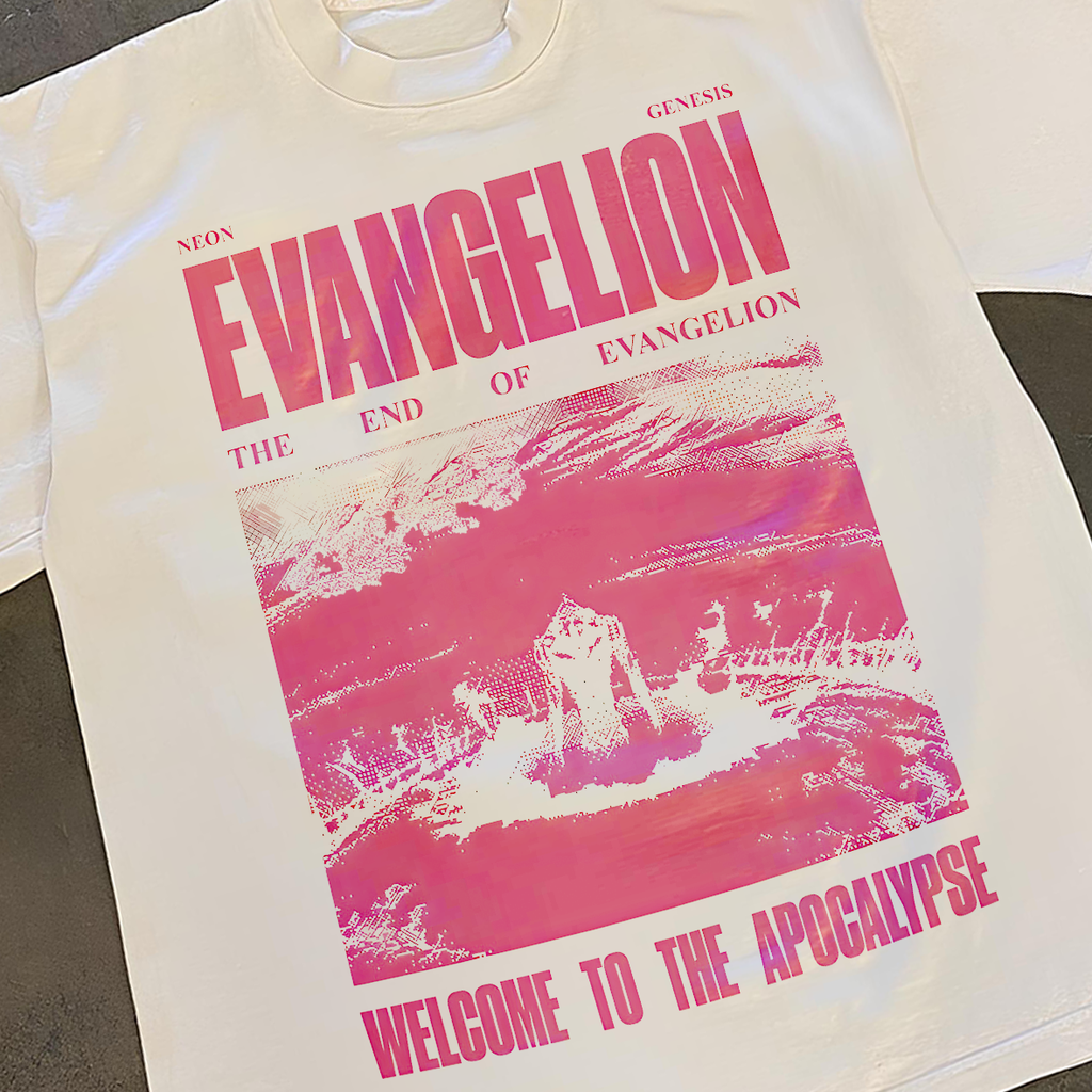 Evangelion Welcome To The Apocalypse White Tee product image 1