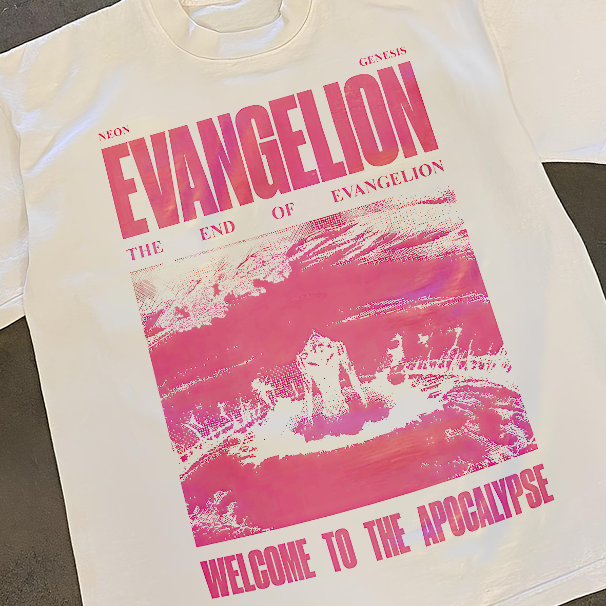 Evangelion Welcome To The Apocalypse White Tee product image 1