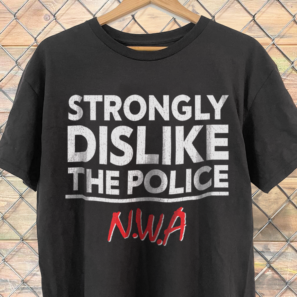 90'S Strongly Dislike The Police Rare N.W.A Washed T-Shirt product image 2