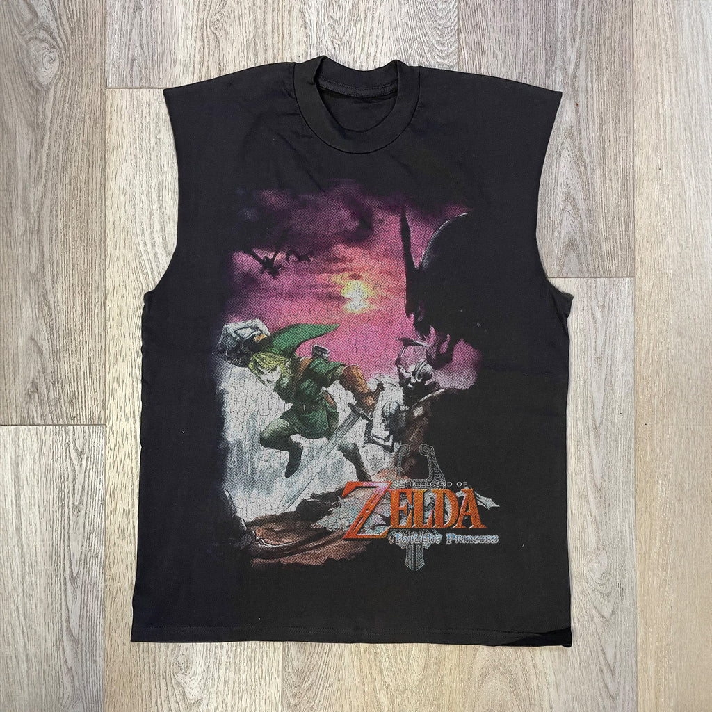 Zelda 'Twilight Princess' Cut-Off Black T-Shirt product image 1