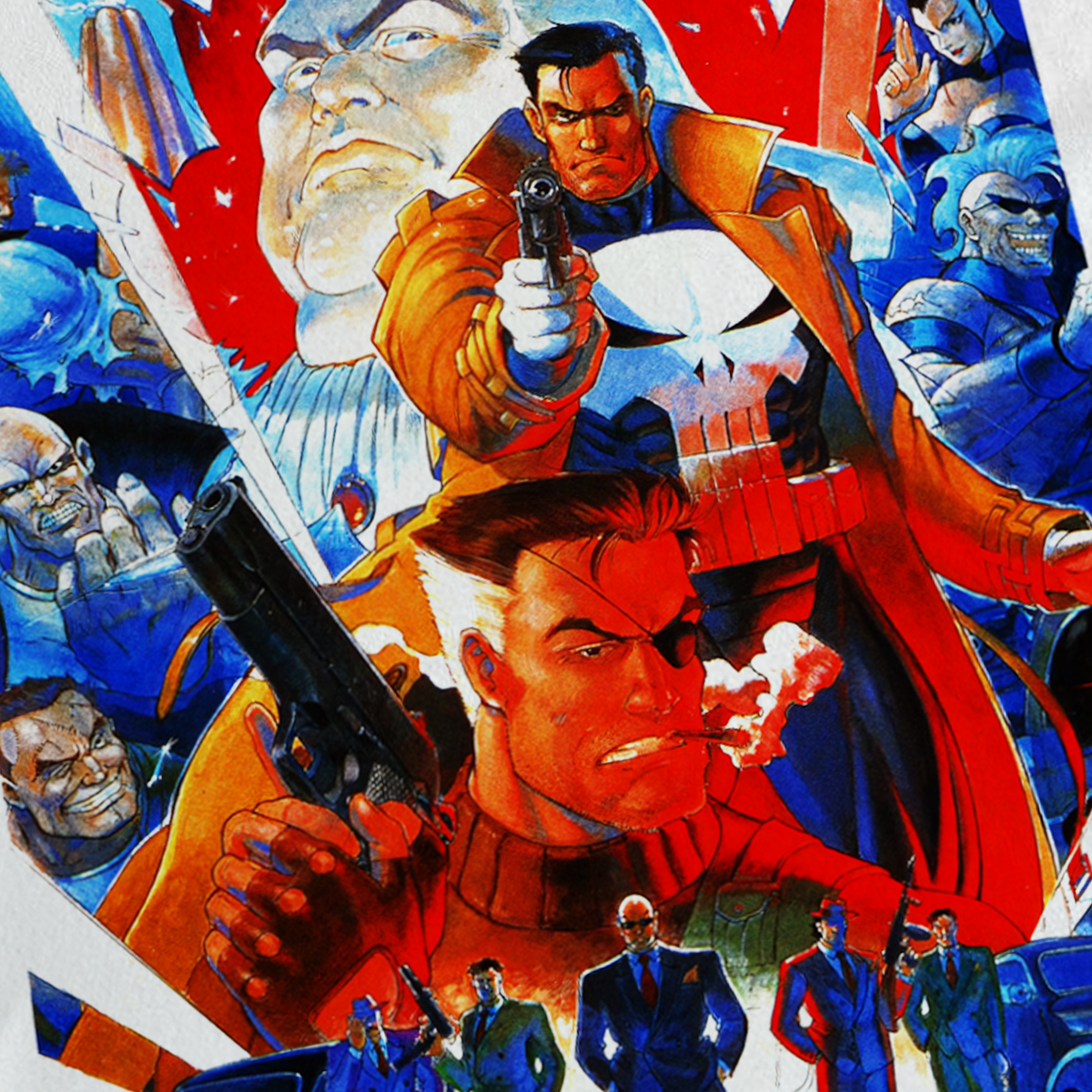 Japanese Vintage 'Punisher' Illustration White T-Shirt product image 2