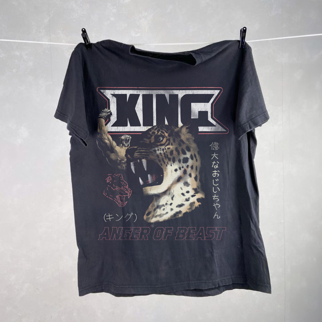 Anger King Black Vintage T-Shirt product image 3