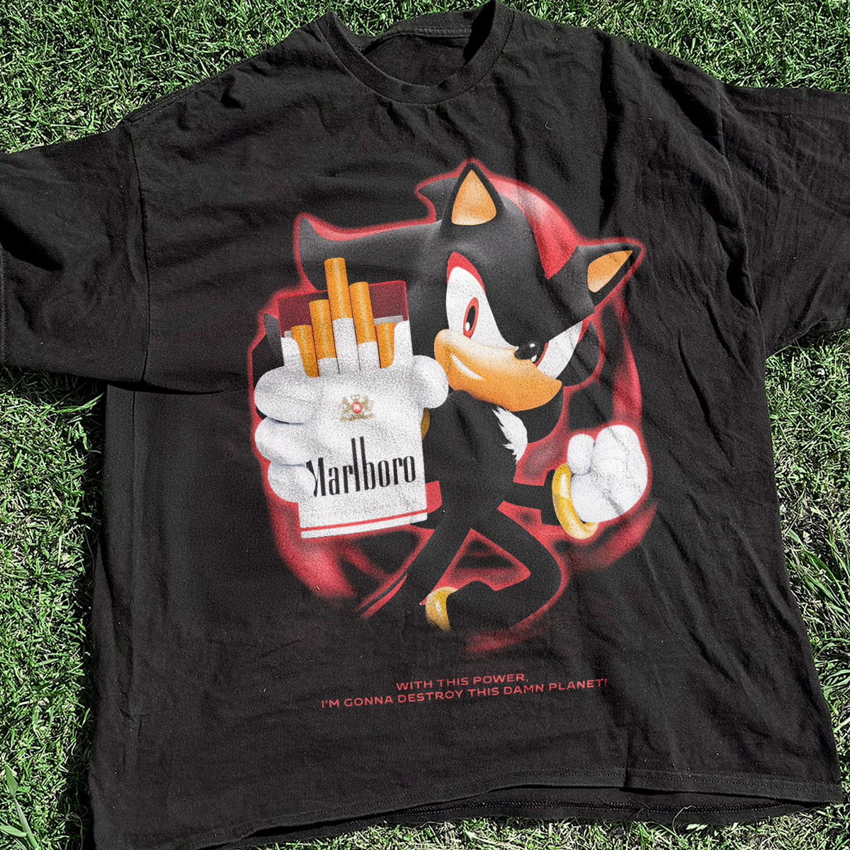Shadow 'Marlboro Power' Vintage Black Tee product image 3