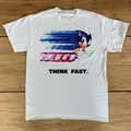 Retro Sonic 'Think Fast' White T-Shirt product image 1