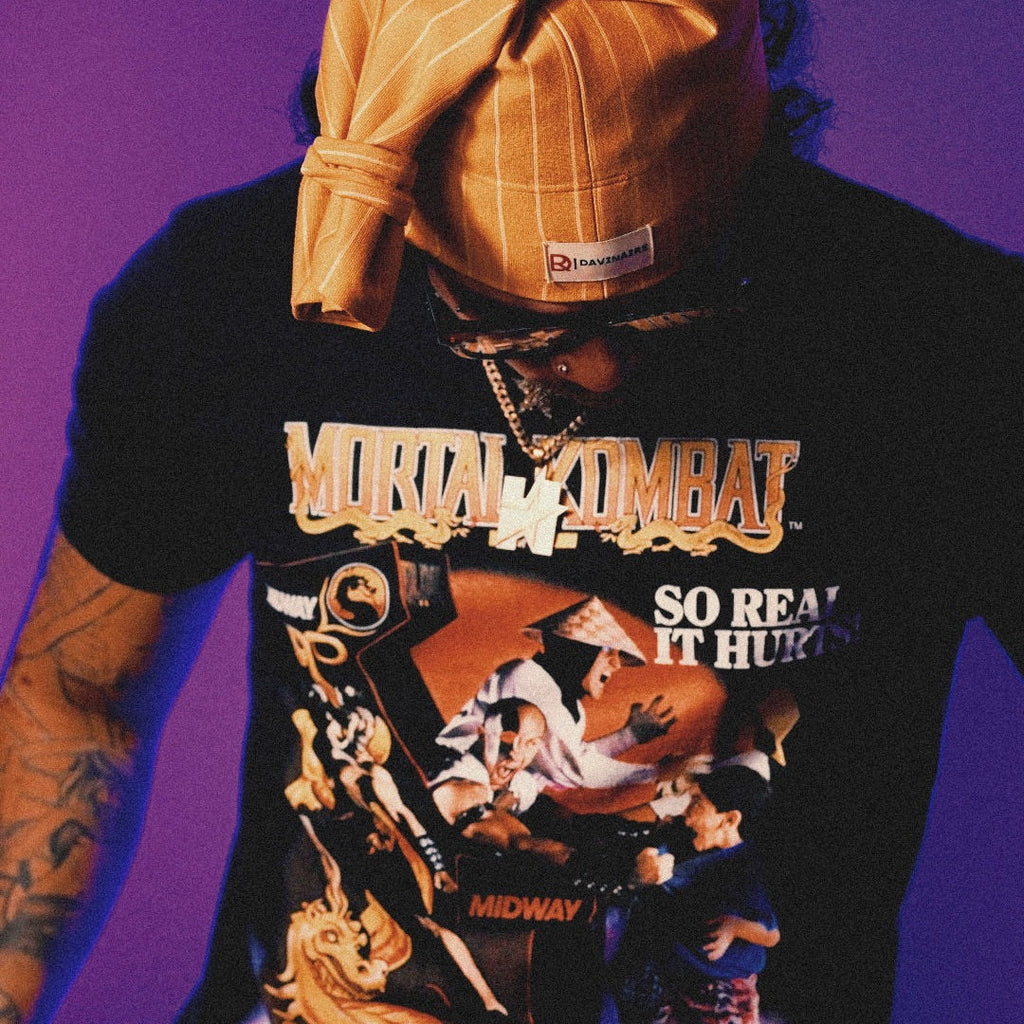 90S Mortal Kombat 'So Real It Hurts' Promo Black T-Shirt product image 3