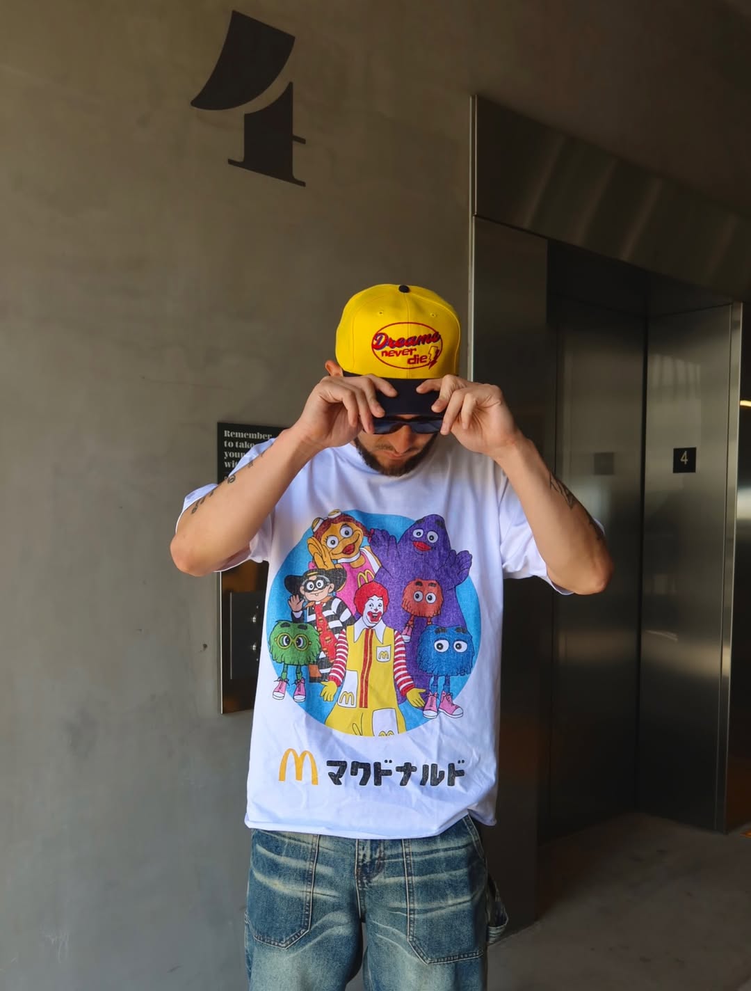 80'S Jpn Mcd0Nalds Promo Washed White T-Shirt product image 1