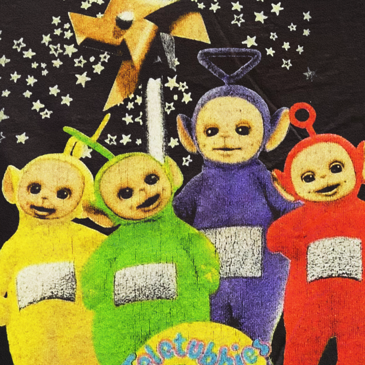 1999 Tubbies 'Star Gazing' Black T-Shirt product image 2