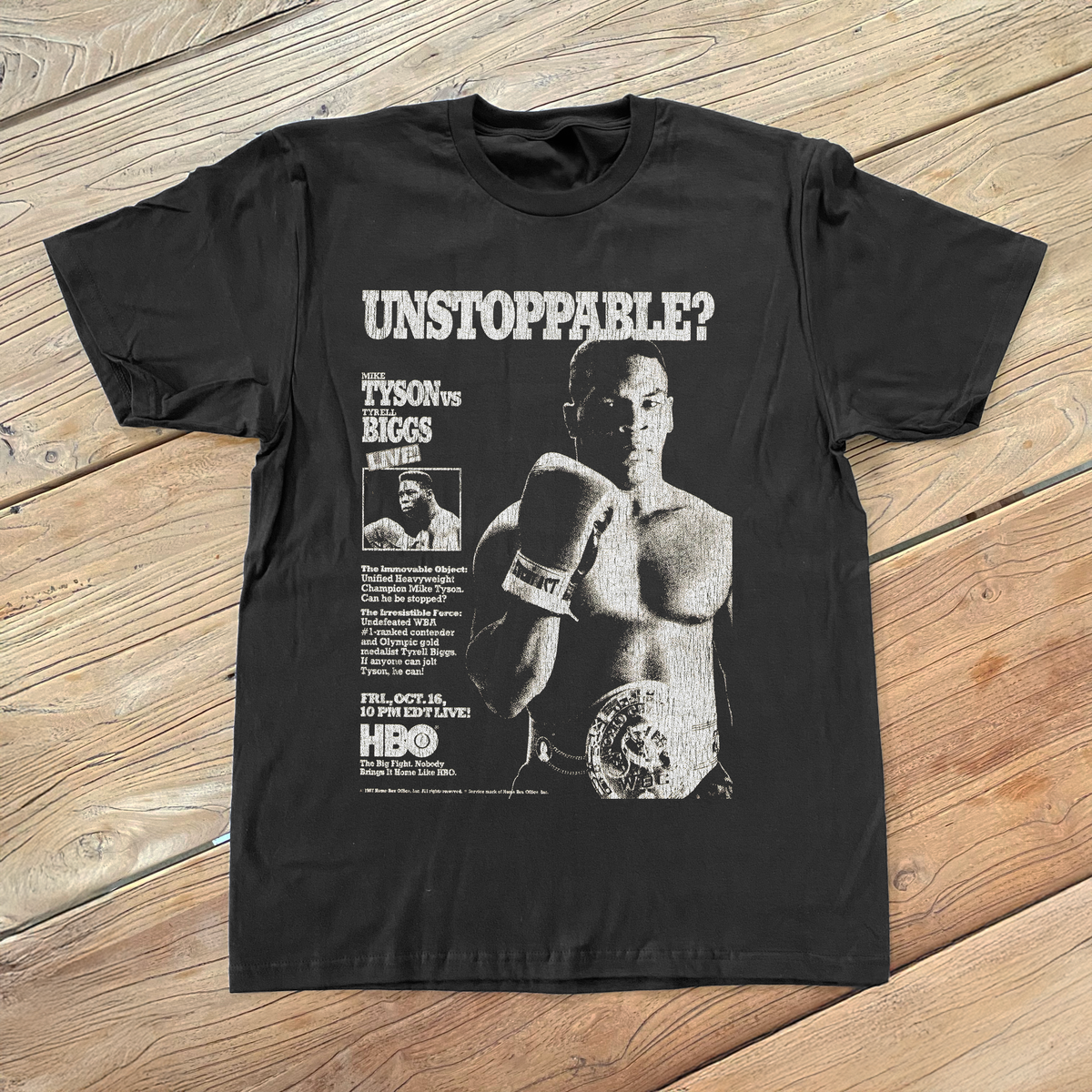 Tyson Vs Briggs Promo Black T-Shirt product image 1