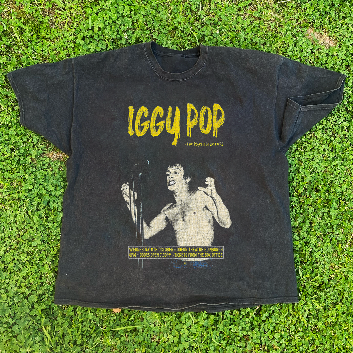 Vintage Iggy Pop Tour Black T-Shirt product image 1