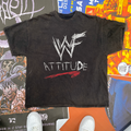 Vintage Wwf Scratch Logo Black T-Shirt product image 1