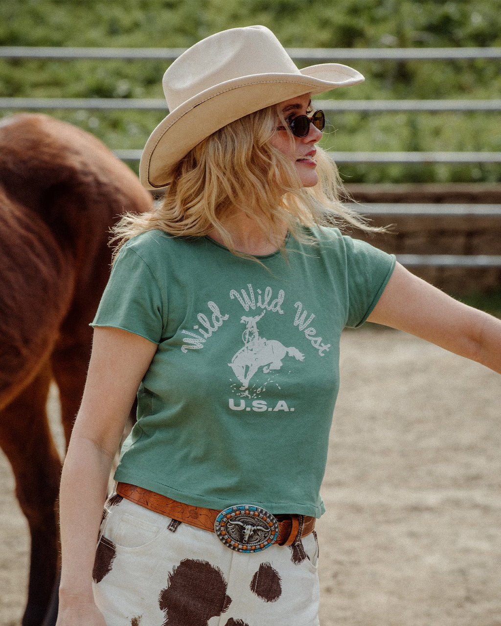 Women's Wild West Vintage Baby Tee product image 2