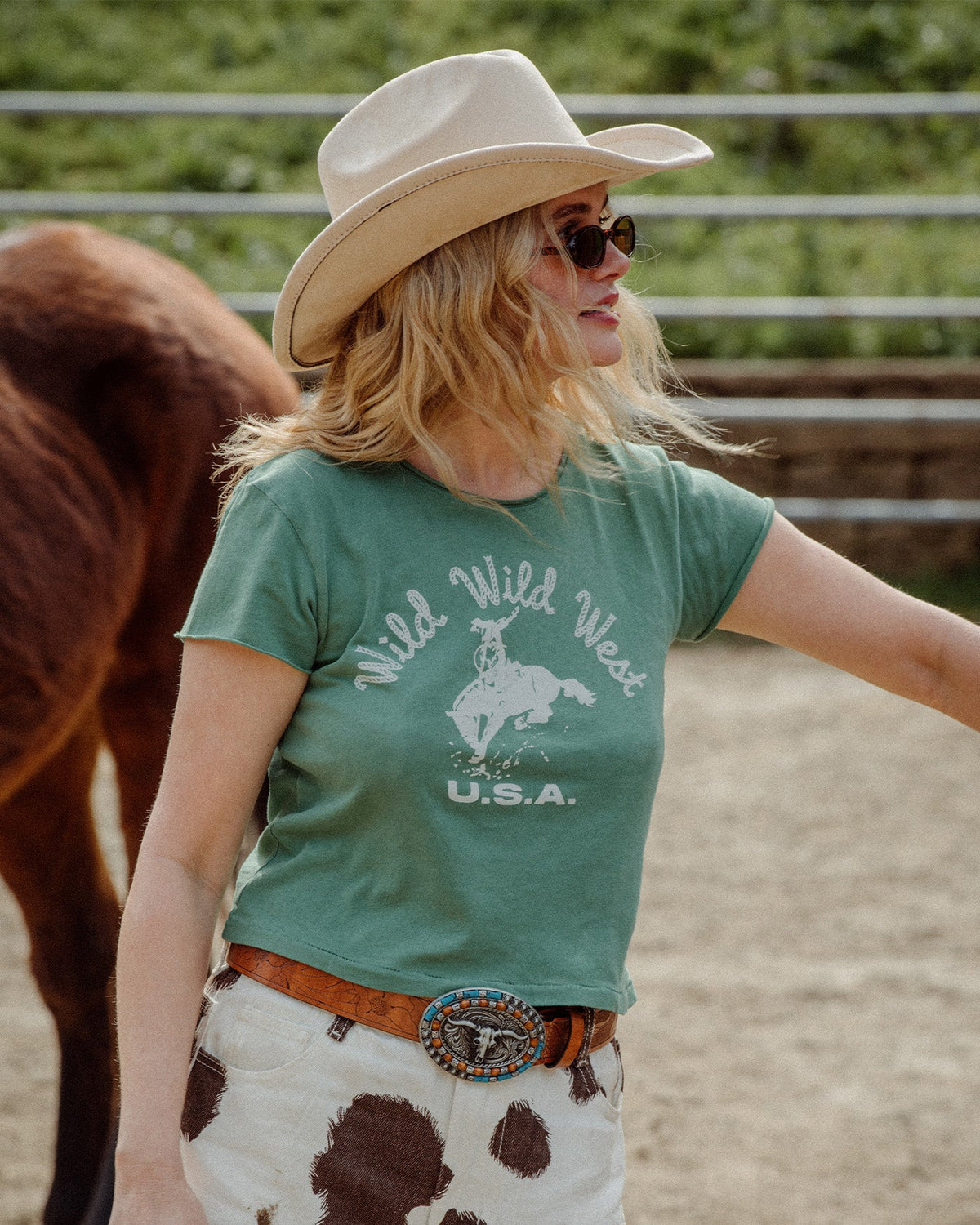 Women's Wild West Vintage Baby Tee product image 2
