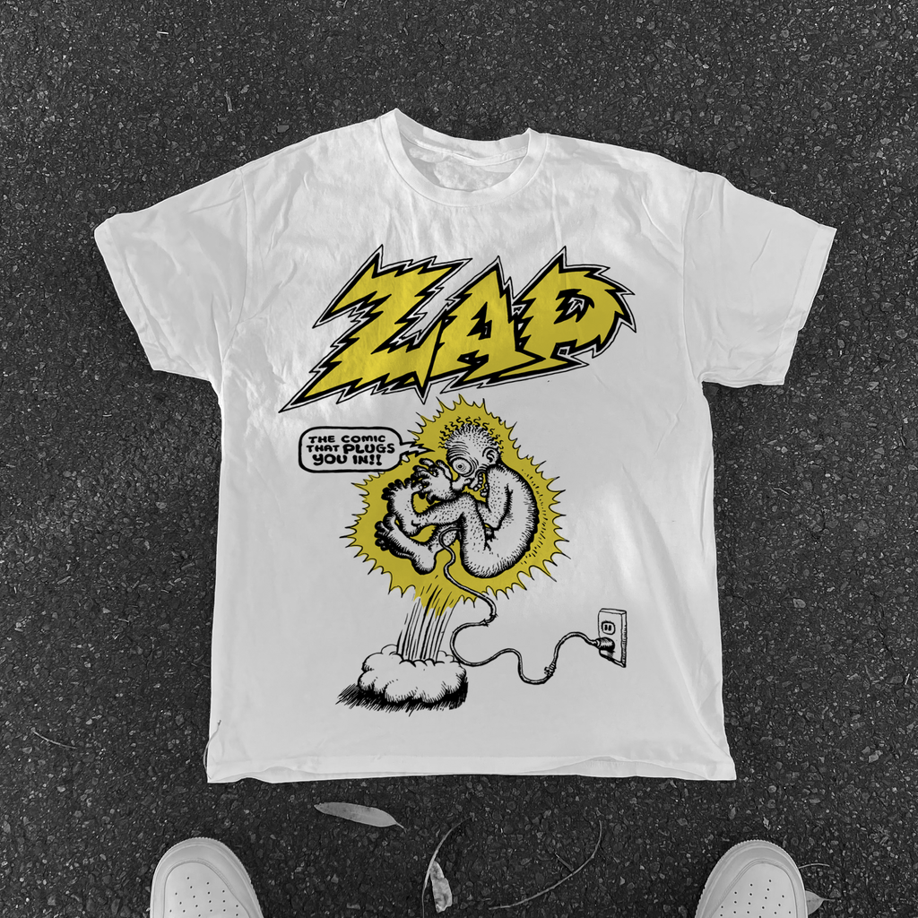 Zap Magazine 'Plugged In' White T-Shirt product image 1