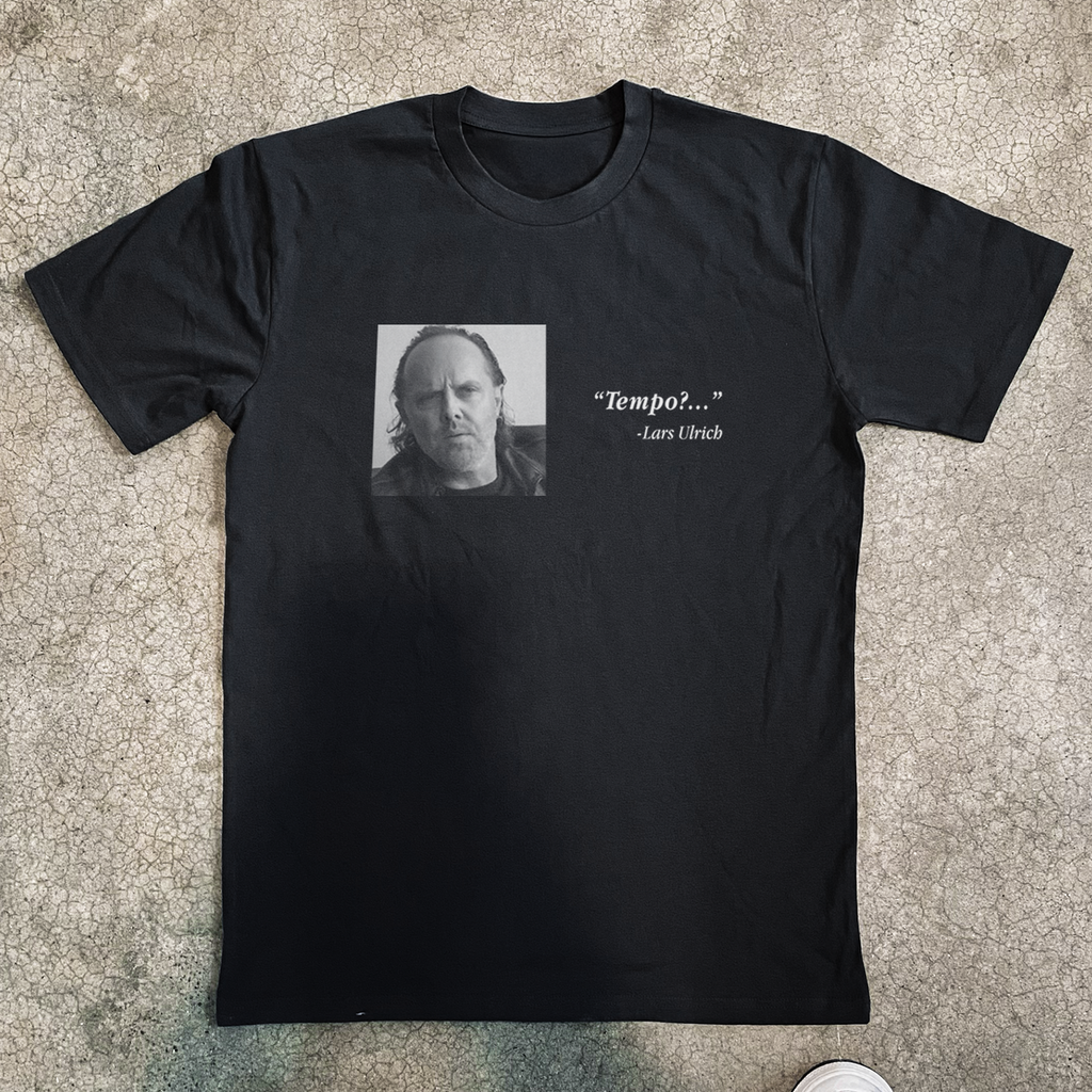 Lars Ulrich 'Tempo?' Classic Black Tee product image 2