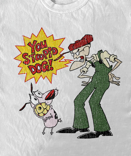 You Stoopid Dog Courage White Tee product image 2