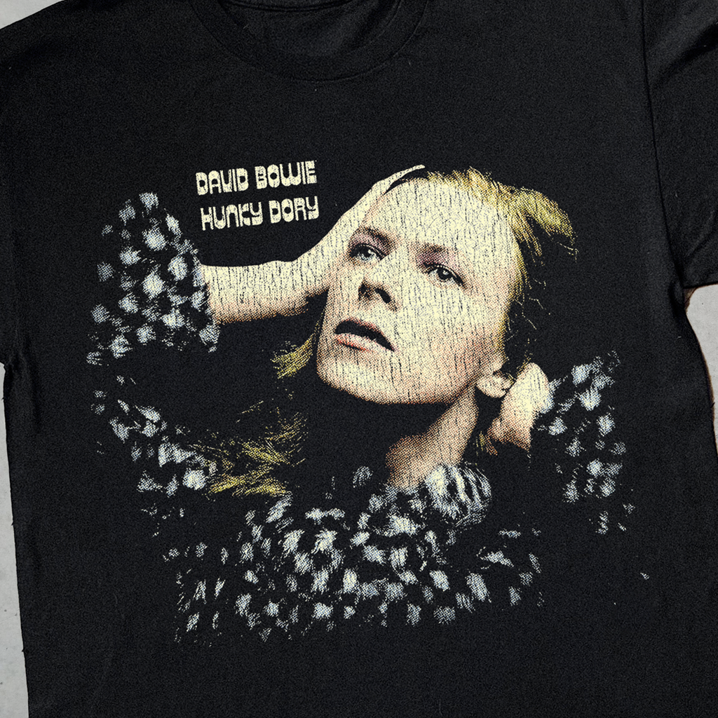 Bowie Hunky Dory Vintage Black T-Shirt product image 2