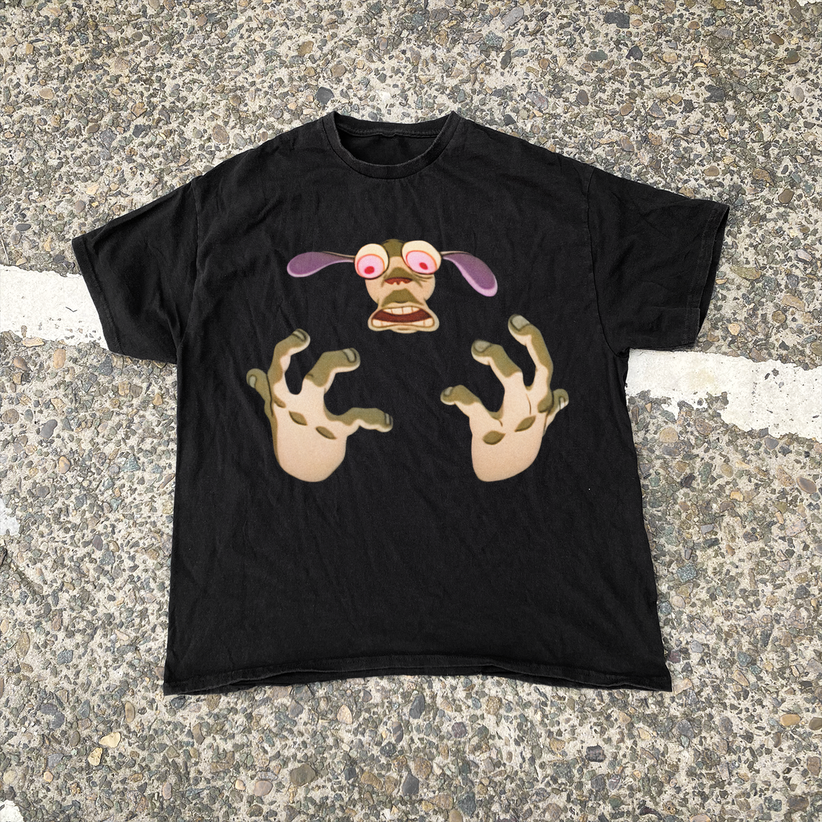 Ren And Stimpy 'These Hands' Vintage Black T-Shirt product image 1