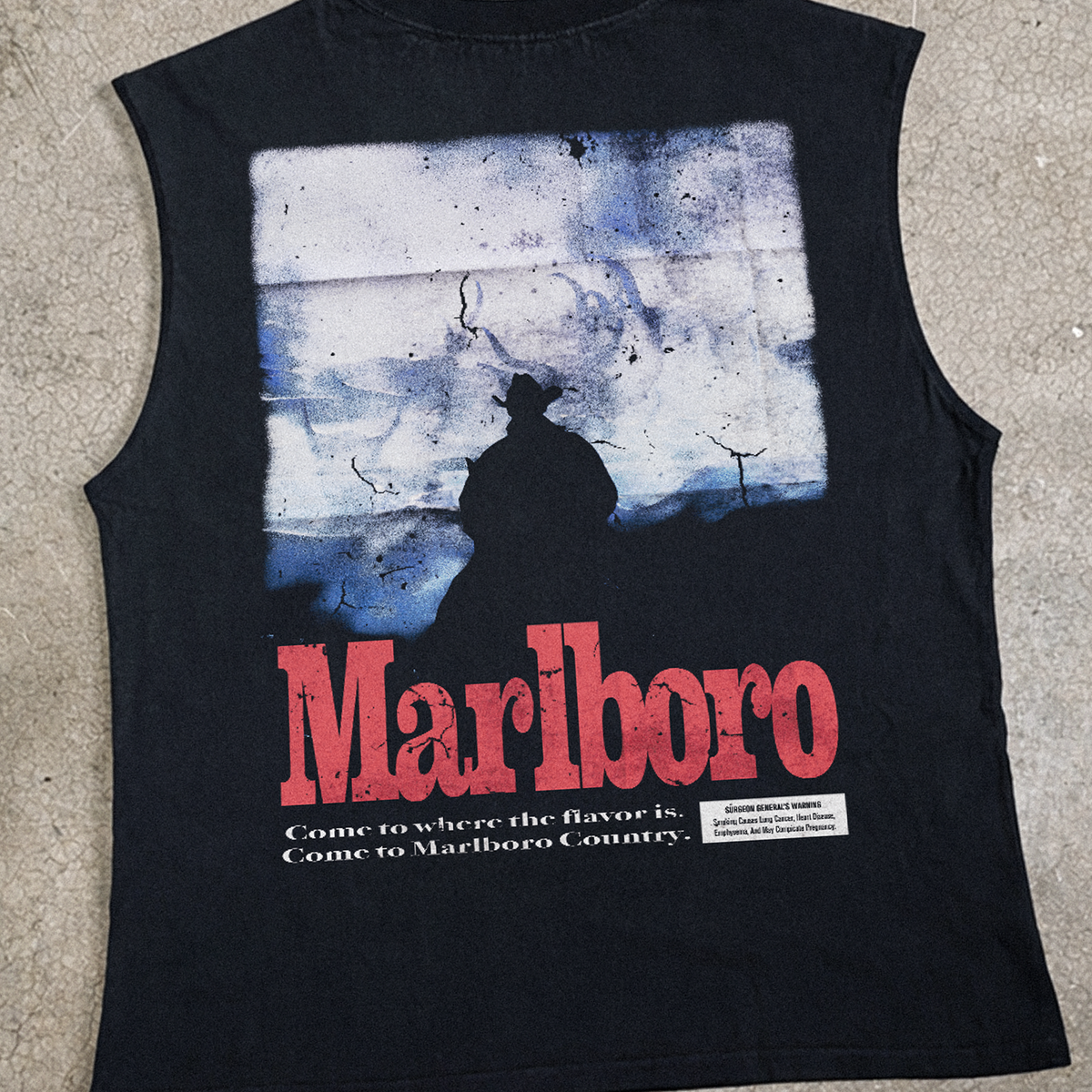 Country 'Herd' Heavy Faded Black Cut-Off Tee product image 2