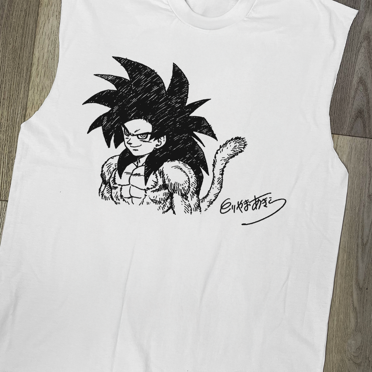 Toriyama 'Ssj 4 Goku' Vintage White Cut-Off Tee product image 2