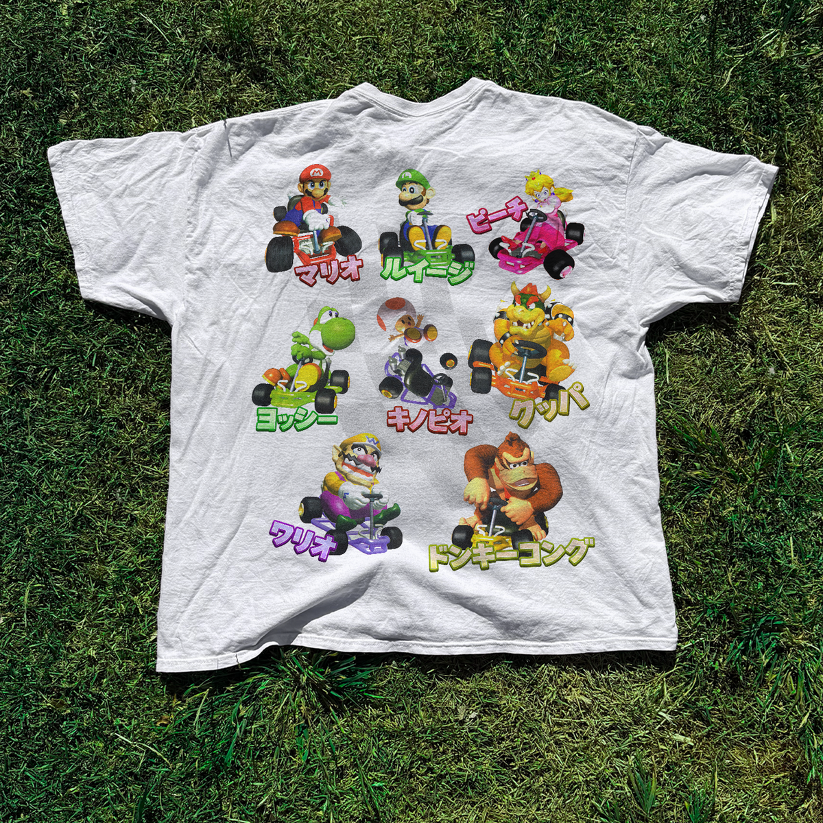 Japanese 90s 'MarioKart 64' Vintage Washed White Tee product image 3