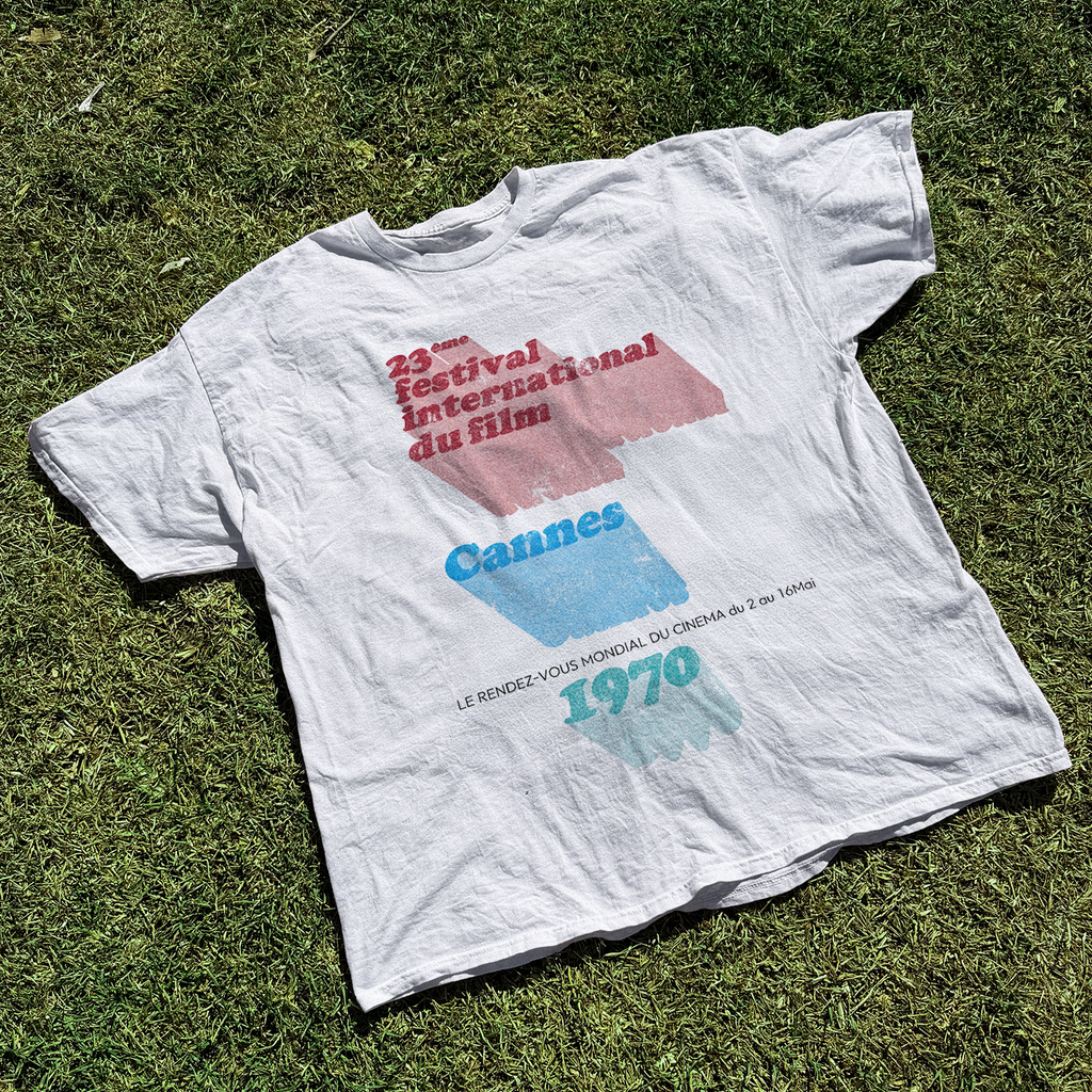 1970 'Cannes Film Festival' Vintage Washed White Tee product image 2
