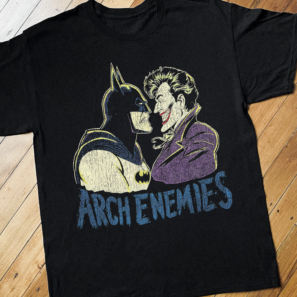 89 Batman And Joker Archenemies Black T-Shirt product image 1