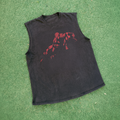 Spider 'Crouch' Man Vintage Washed Black Cut-Off Tee product image 1