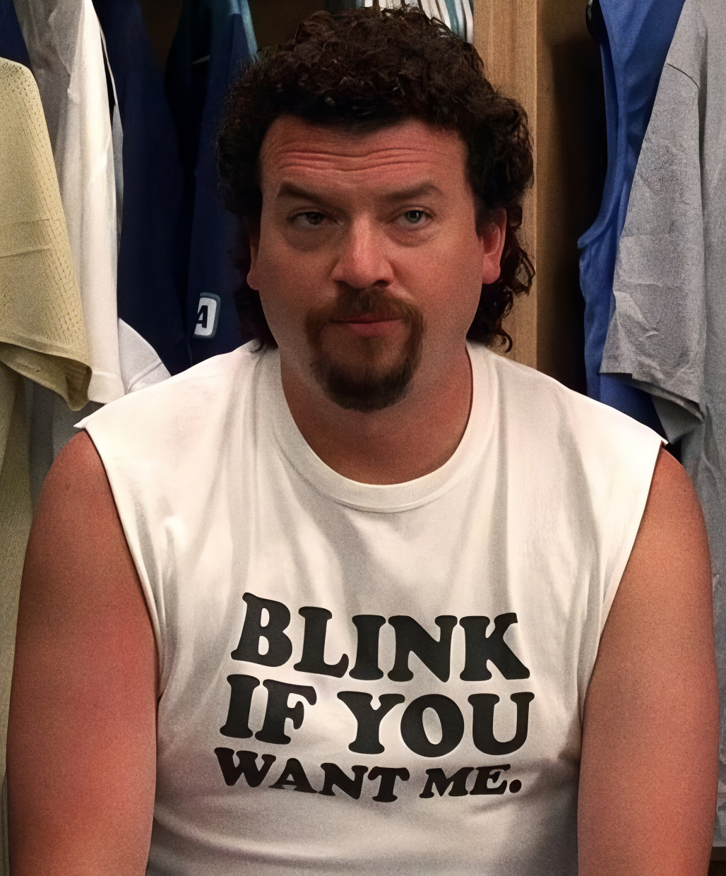 Blink If You Want Me Kenny Powers White Cut-Off Tee product image 1